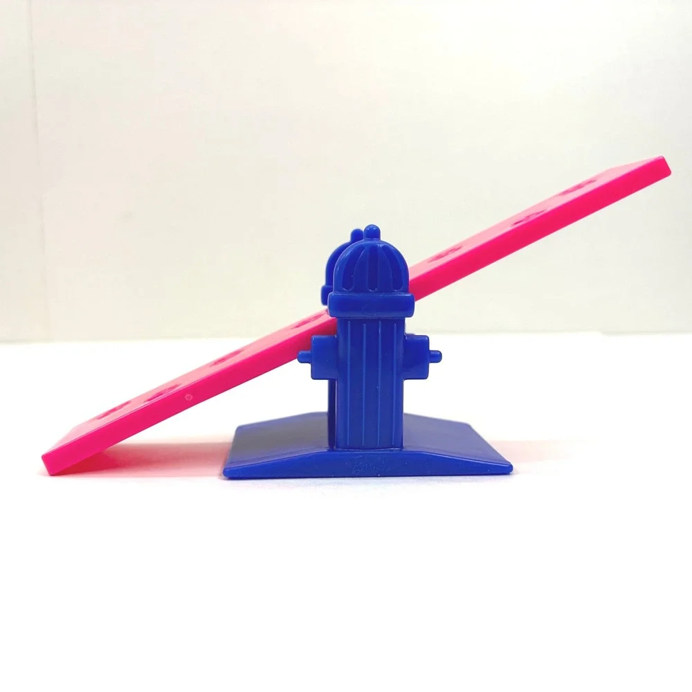 Barbie Pet See Saw Fire Hydrant Paw Prints Pink Blue Kids Toy Good